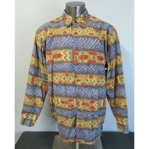 Mens The Territory Ahead‎ Long Sleeve Button Front Shirt Size XXL Geometric